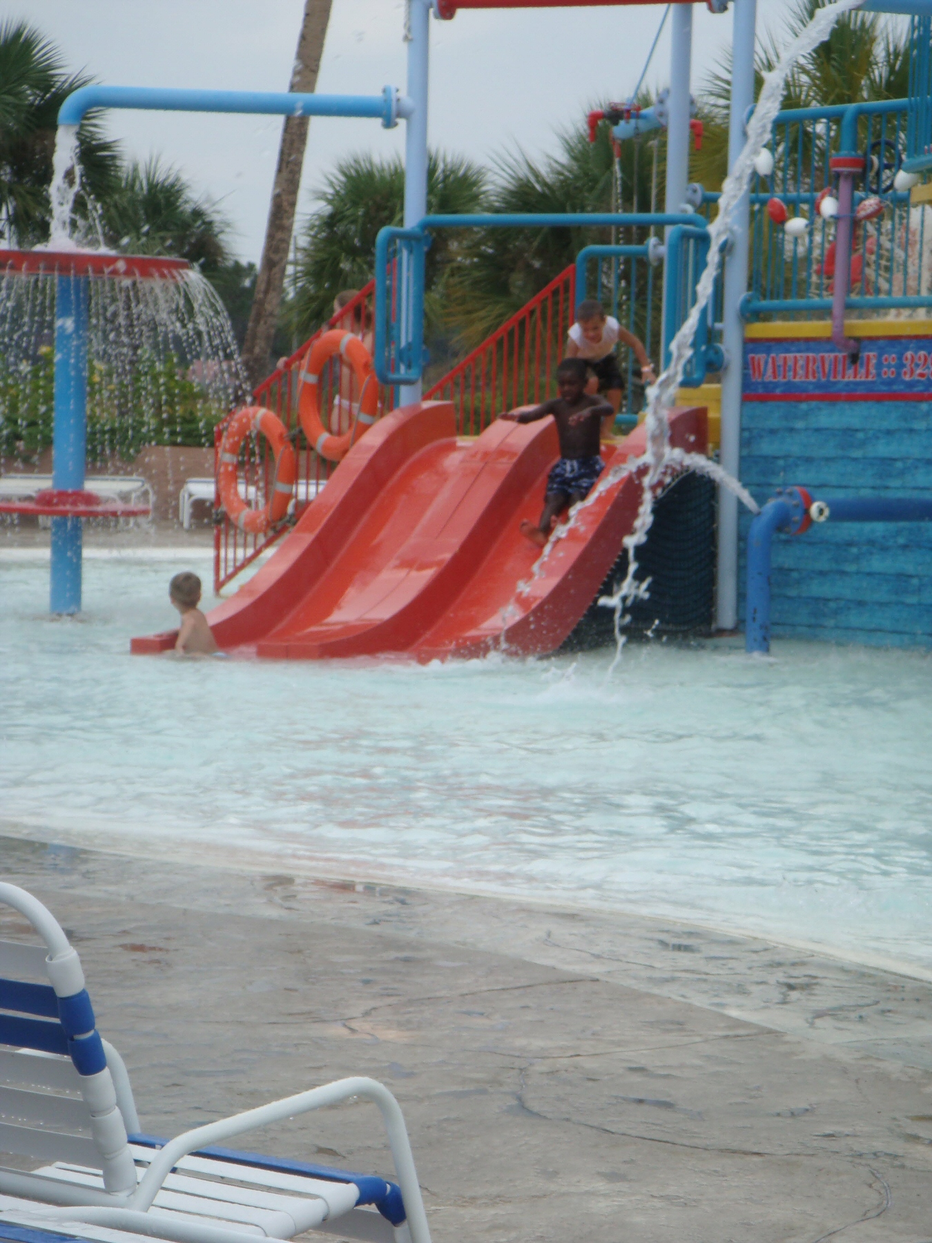 slide at water park