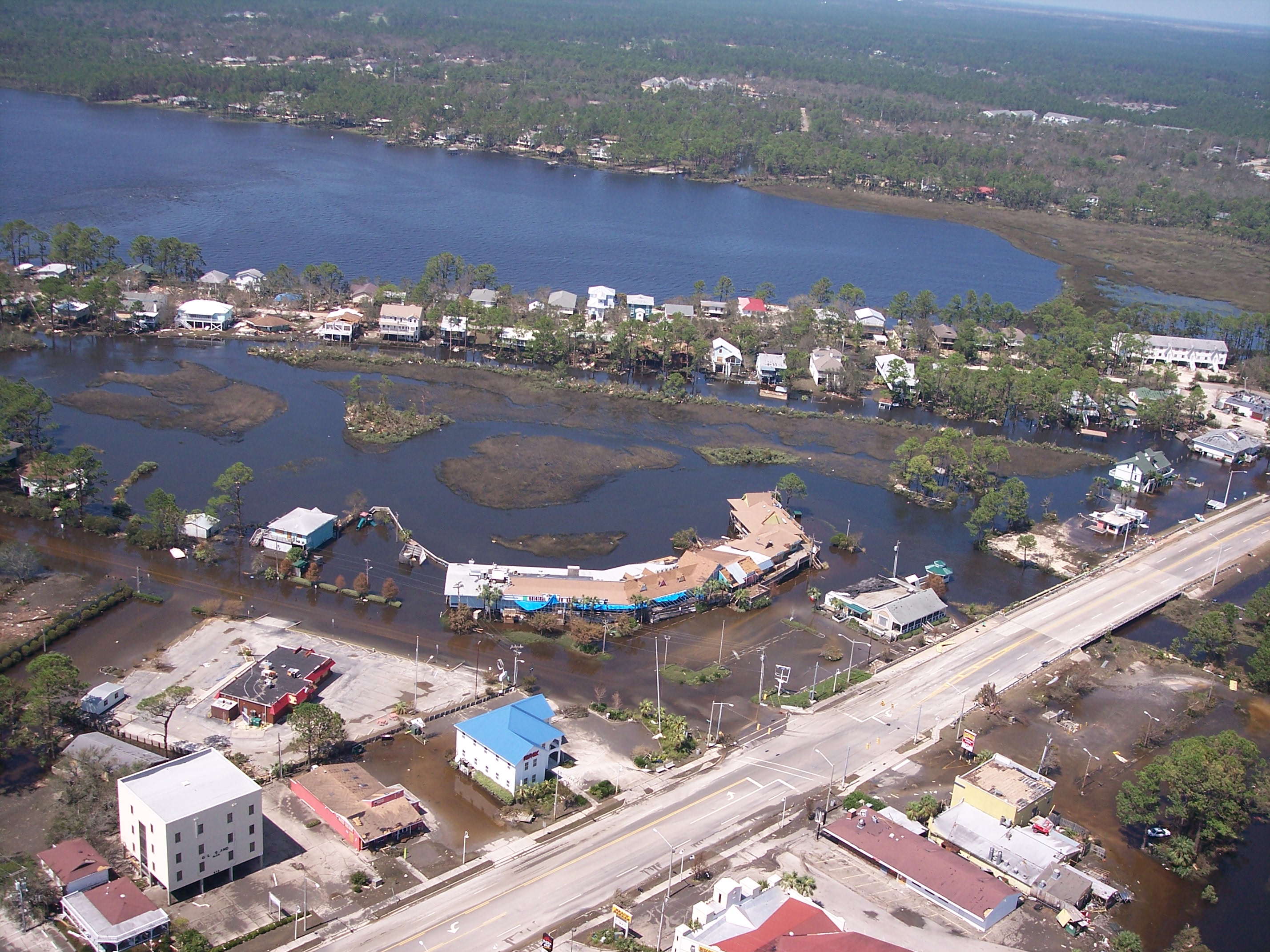 hurricane Ivan damage aerial view