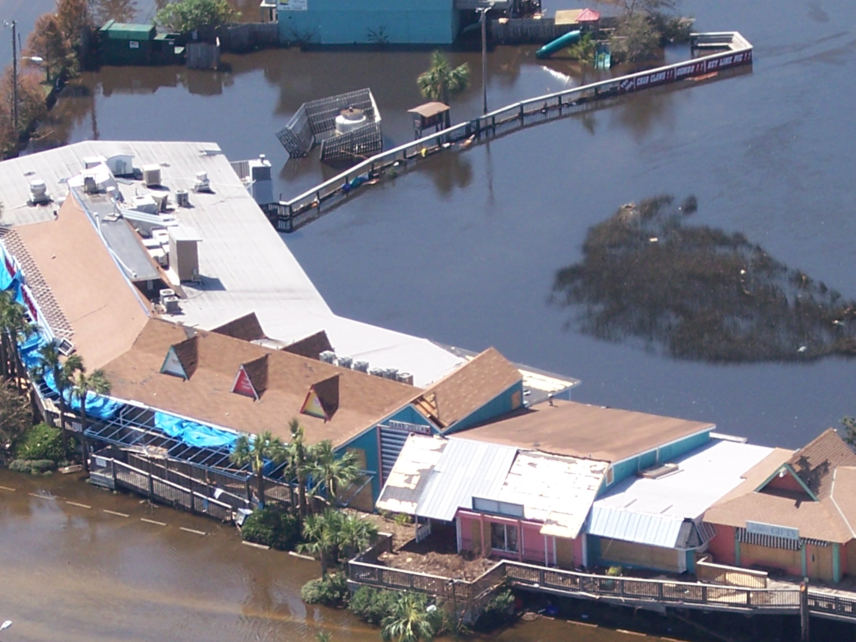 Hurricane Ivan damage of Gulf Shores Restaurant