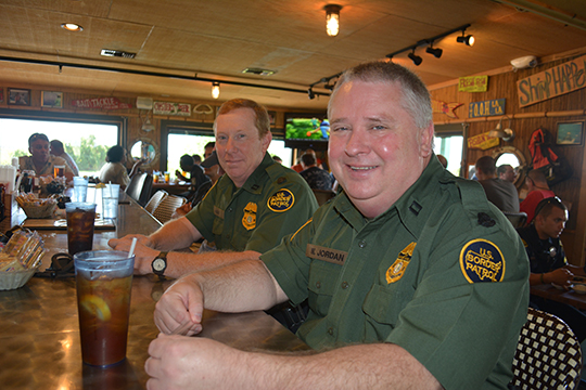 border patrol officers at original oyster house