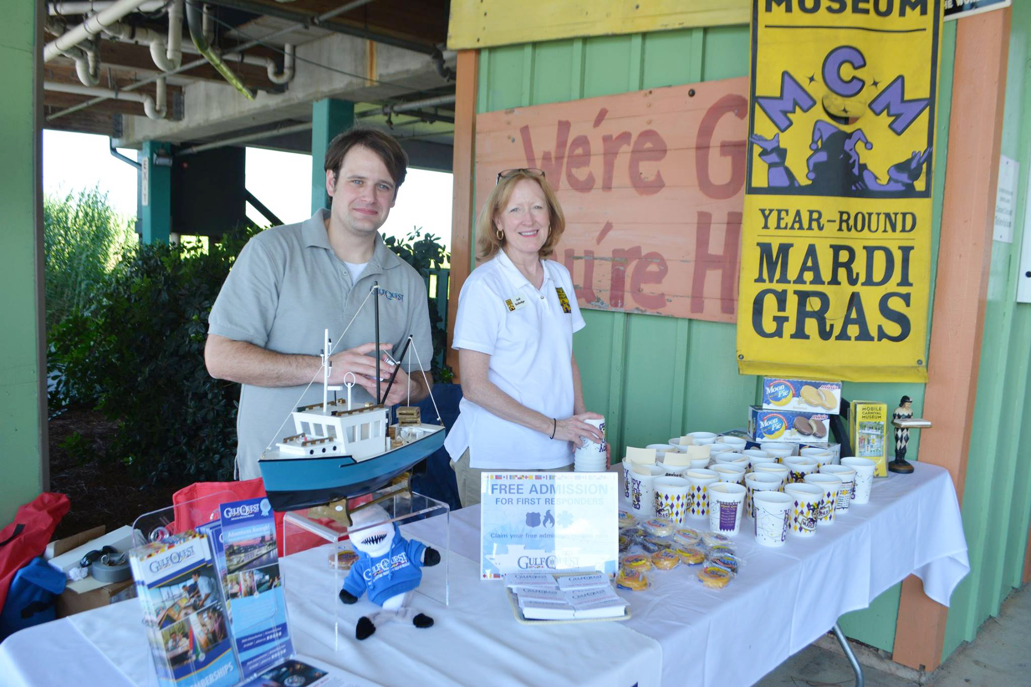 Jeremy Bonds and Judi Gulledge of the Mobile Carnival Museum