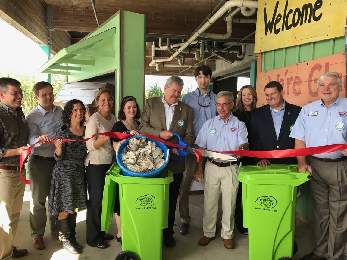 Oyster Shell Ribbon Cutting