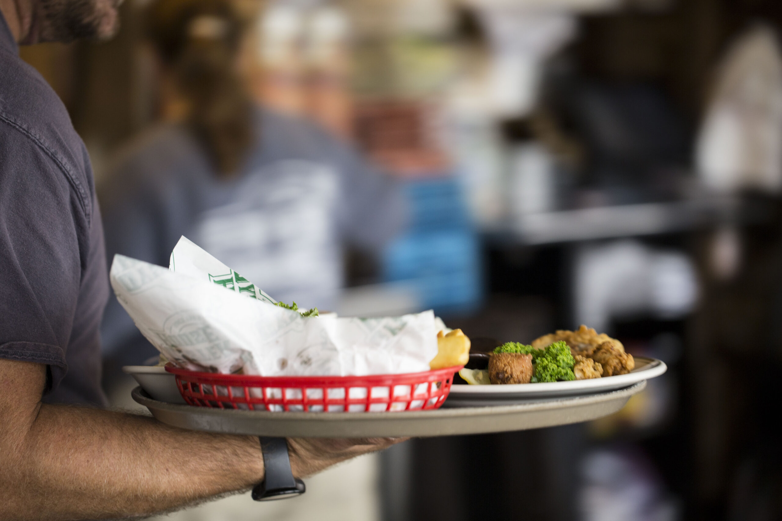 Serving Food at the Original Oyster House