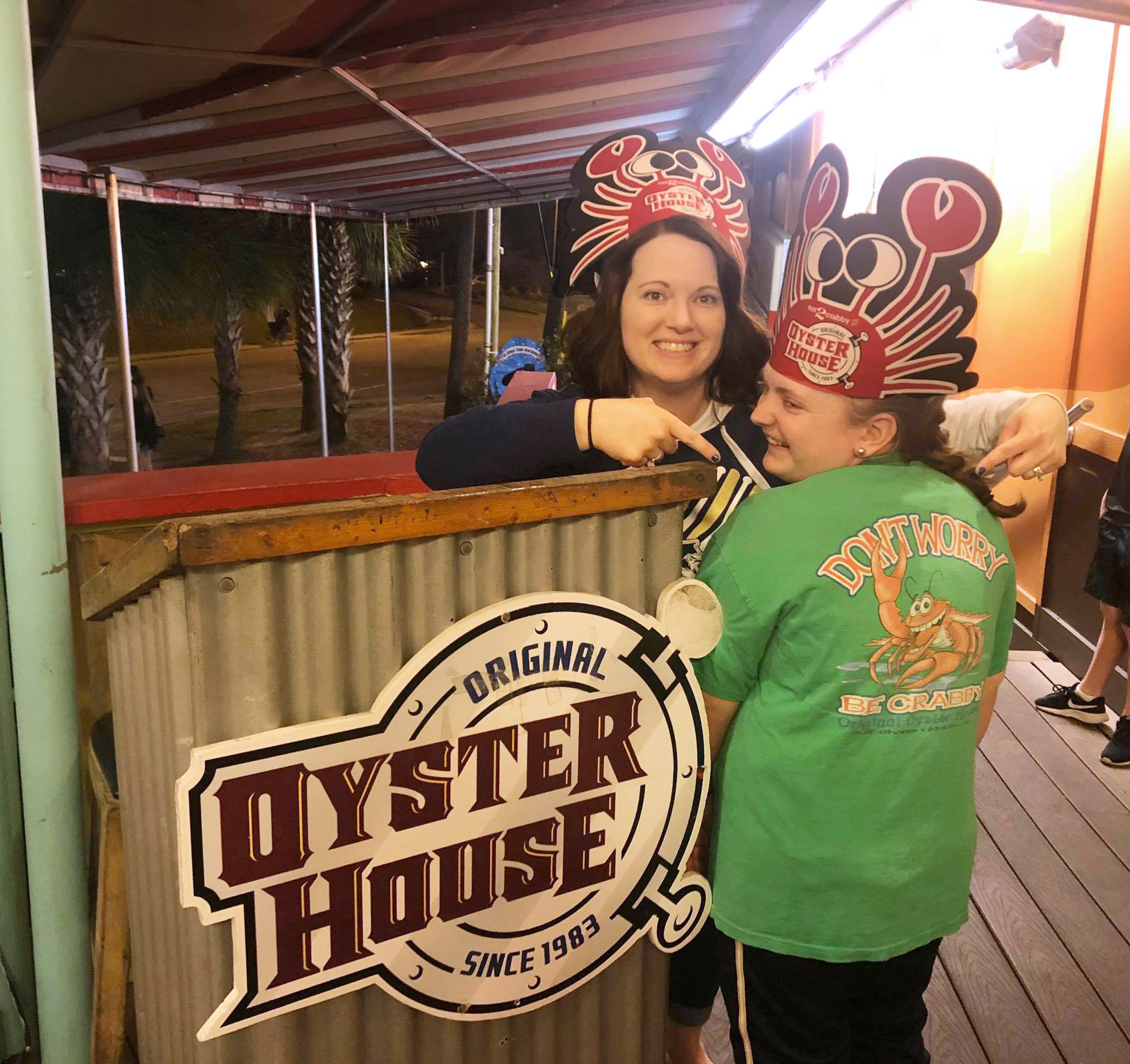 April Henderson and her daughter spotlight a favorite tshirt from a collection of classics, "don't worry be crabby," in mother-daughter winning photo