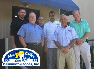 Original Oyster House managers, David Bundock, Bud Morris, James Nail, Simon Leon, David Dekle and David Carrington Jr., Vice President of Carrington Foods