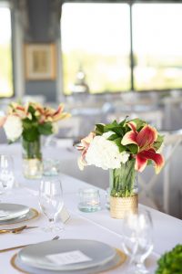 Banquet Room Rehearsal Dinner Set Up