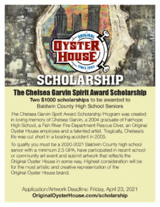 2021 Chelsea Garvin Spirit Award Scholarship Poster