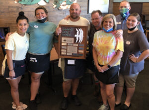 Celebrating with some of the volunteers who joined Dean Smythia after Hurricane Sally to feed neighbors, first responders and hungry passersby.