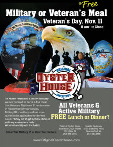 Veteran's Meal on Veteran's Day