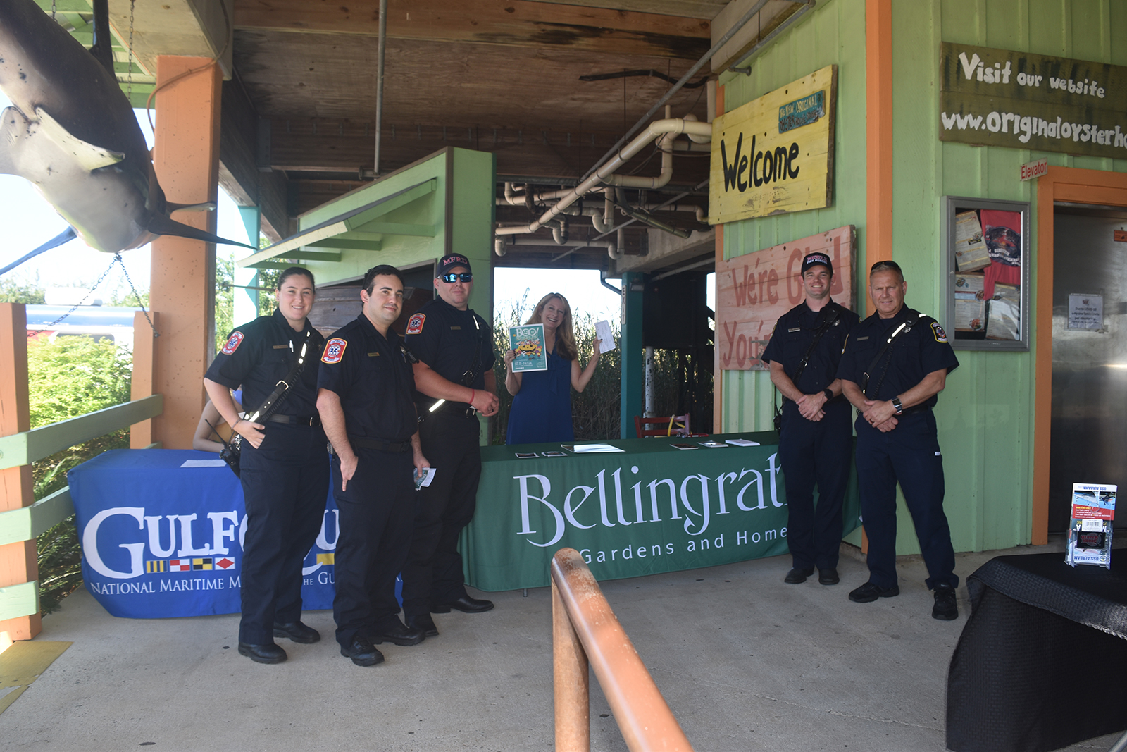 2021 Never Forget Lunch first responders visiting Bellingrath and GulfQuest booths