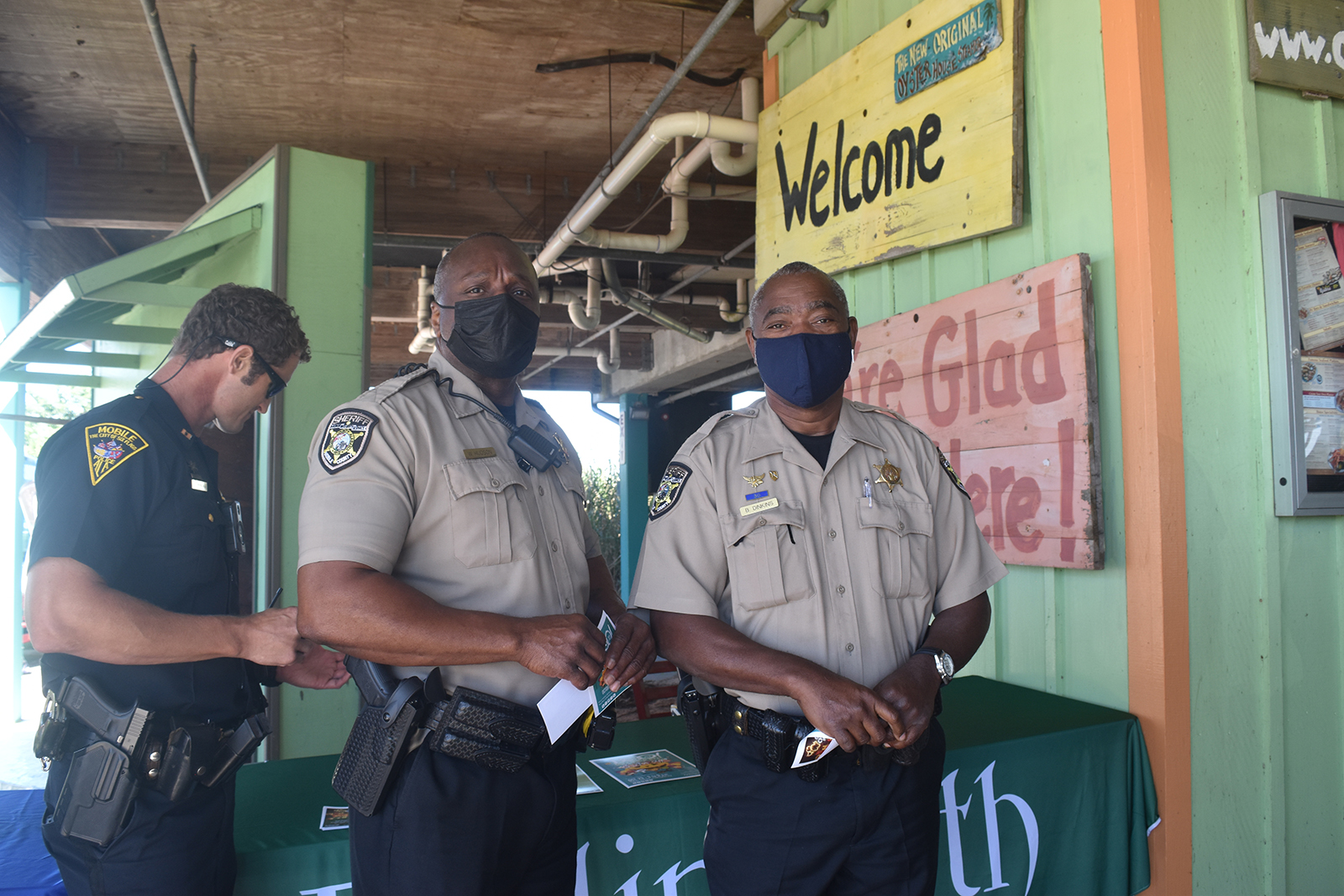 2021 Never Forget Lunch 2 first responders wearing masks