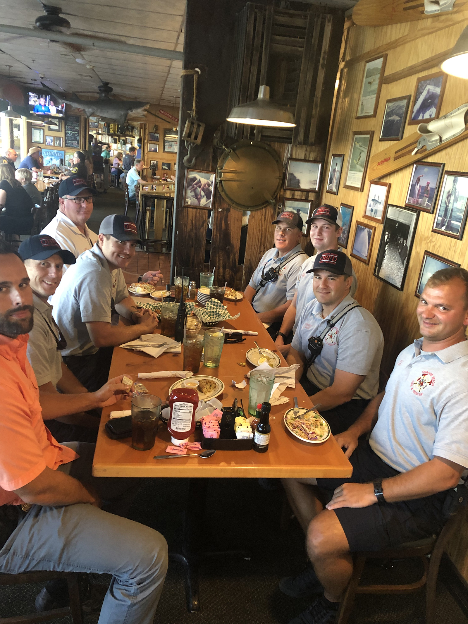 2021 Never Forget Lunch group of first responders with lunch