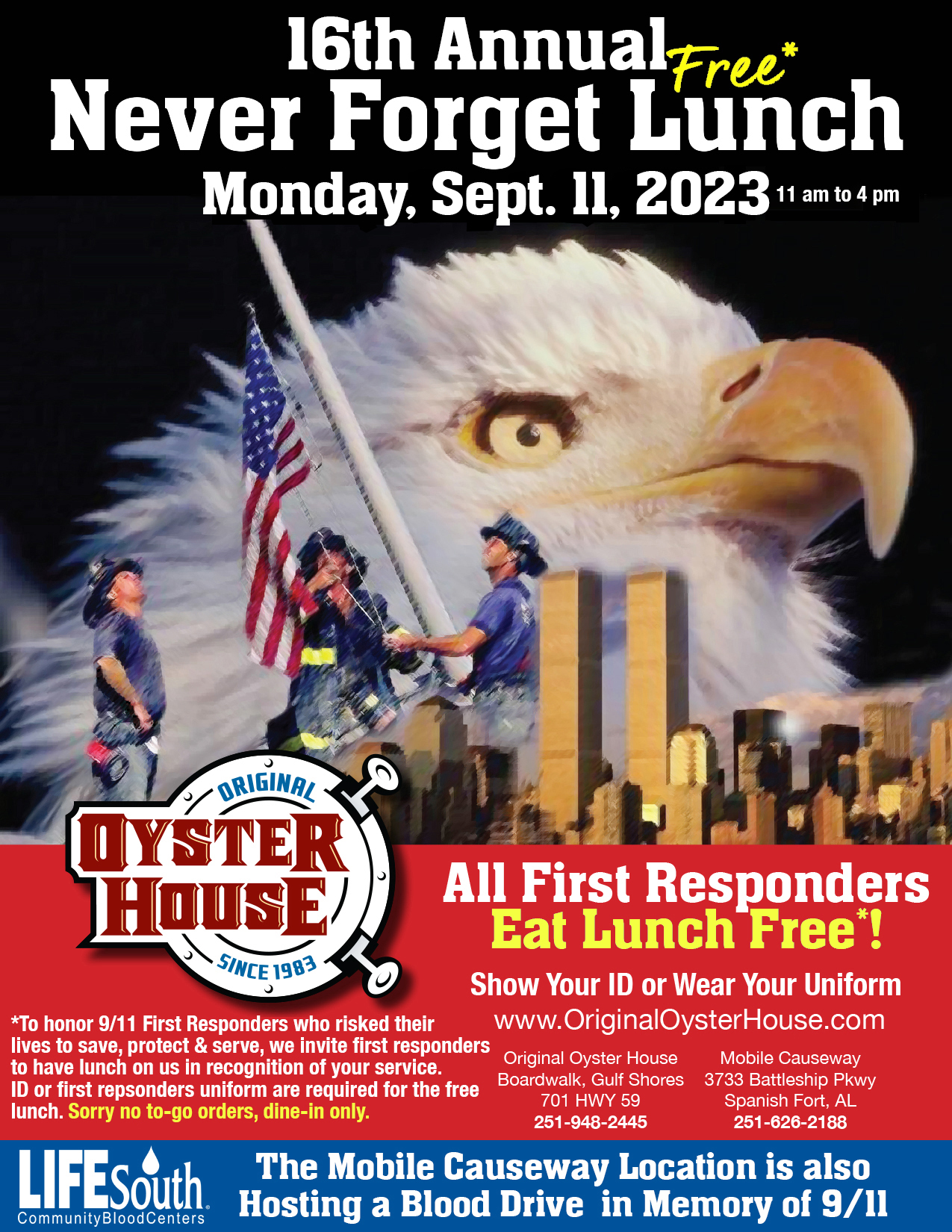 2023 Never Forget Lunch for Baldwin & Mobile County First Responders